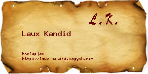 Laux Kandid névjegykártya